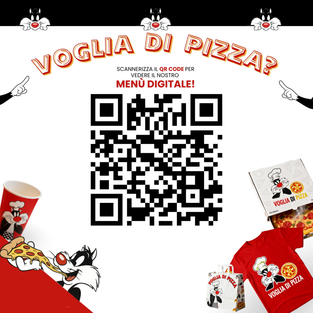 Menù digitale con QR code Voglia di Pizza